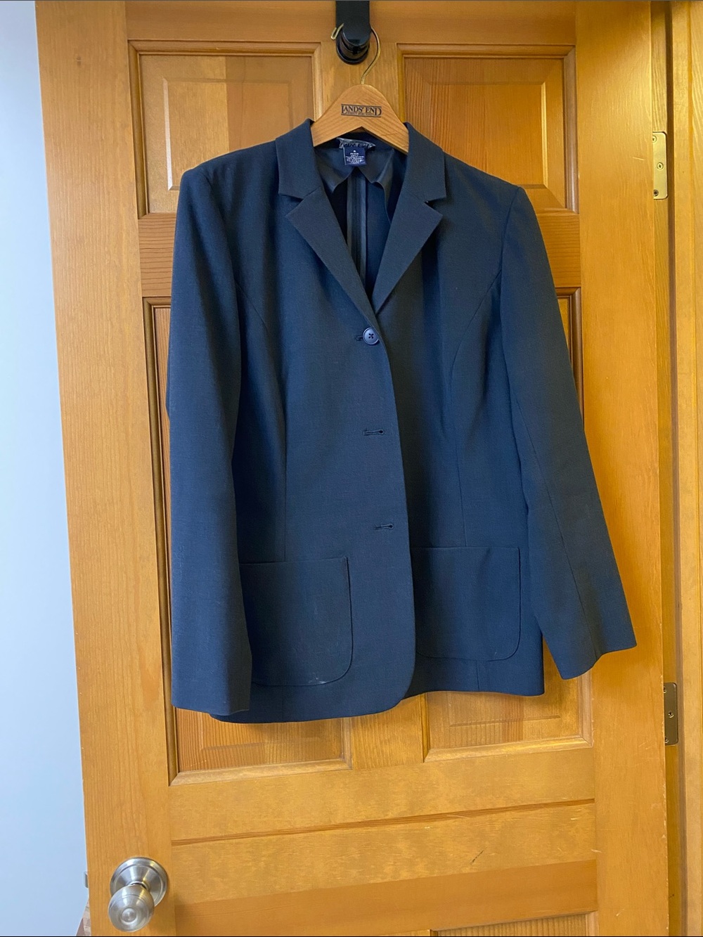 Lands' End Navy/Heather Women's Blazer Jacket